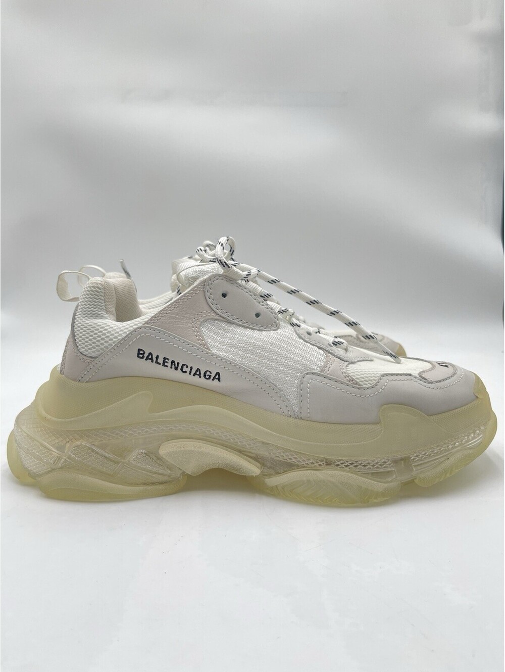 Women’s Balenciaga Triple S White sneakers Clear Soles Size 41